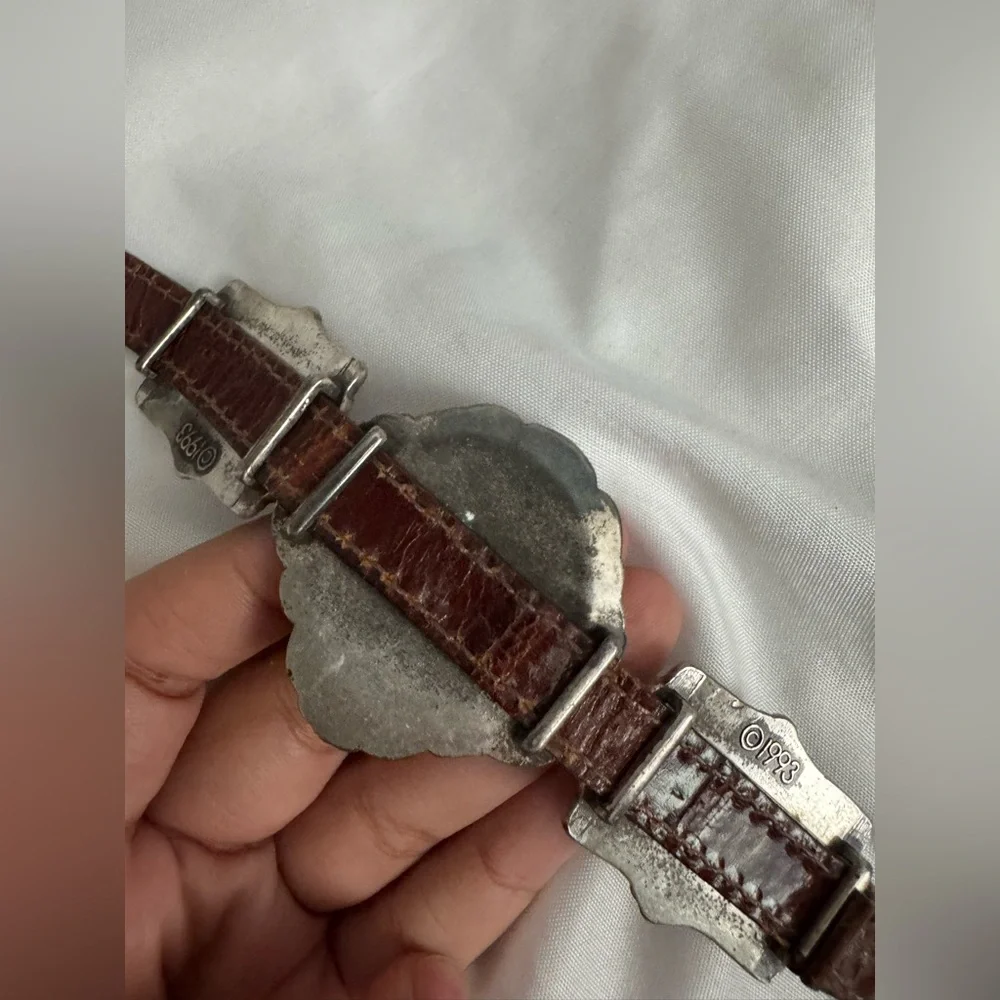 Brighton 1993 4150 Leather Medallion Concho Women’s Belt Size Medium - Picture 10 of 10